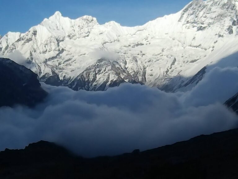 mountain with cloud