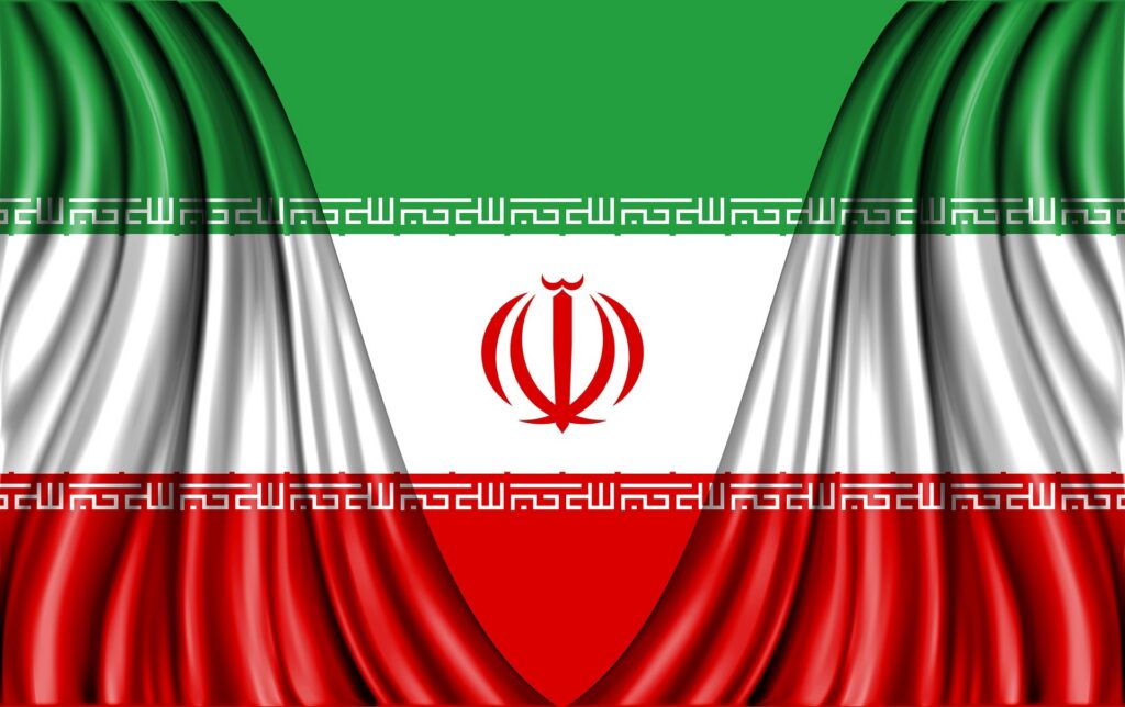Beautiful flag of Iran